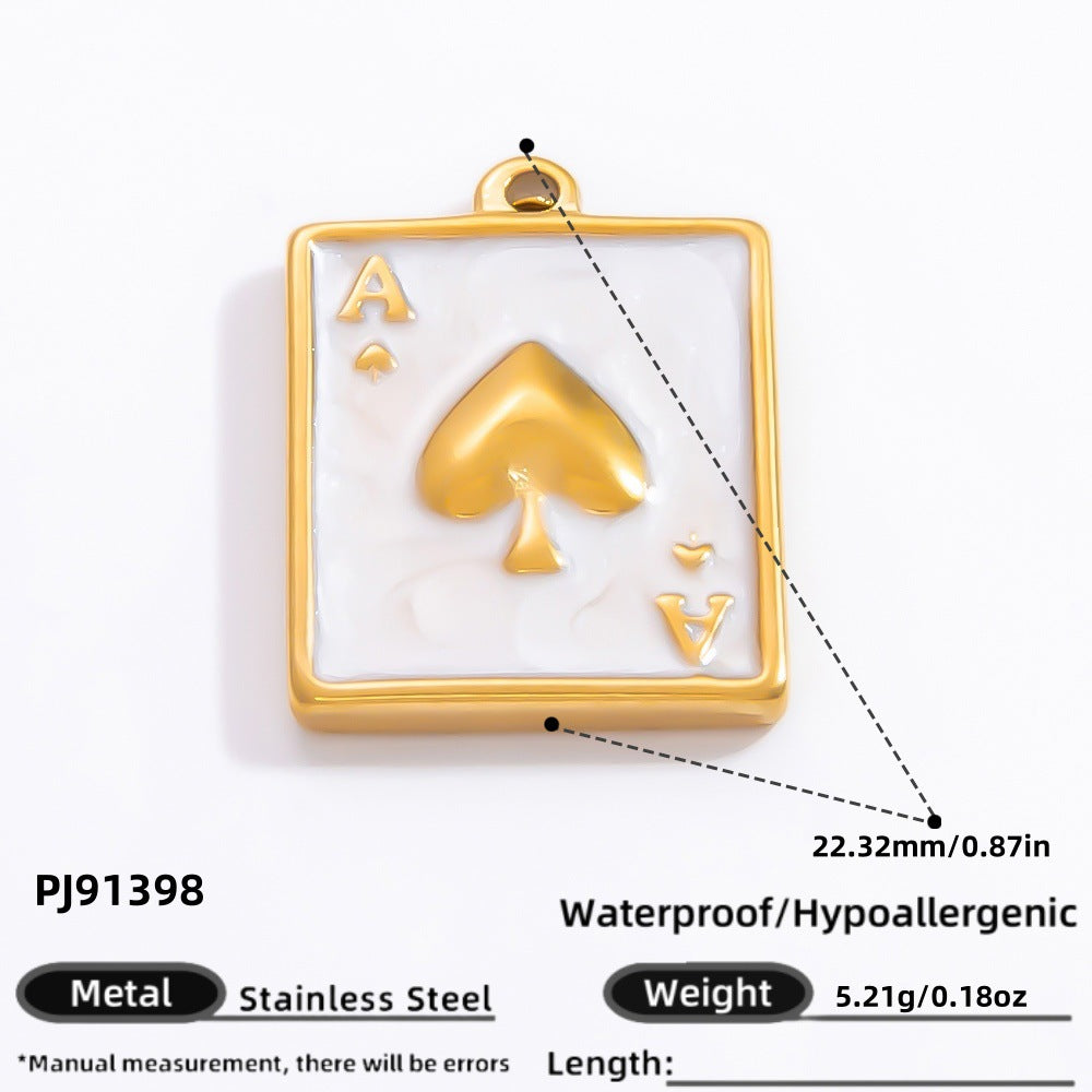 Handmade Stainless Steel 18K Gold Plated Earrings and Necklace Set