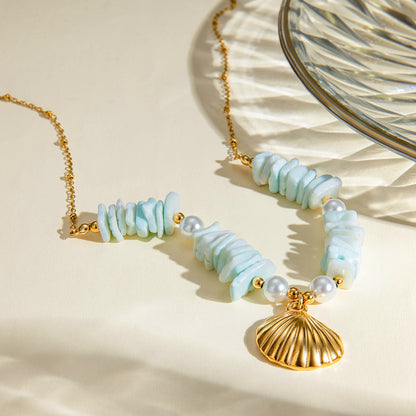 Pearl Shell Pendant Cute Necklace