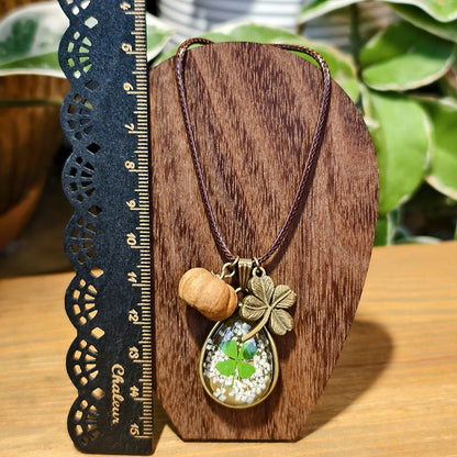 Creative Four-Leaf Clover Necklace Handmade Jewelry for Women