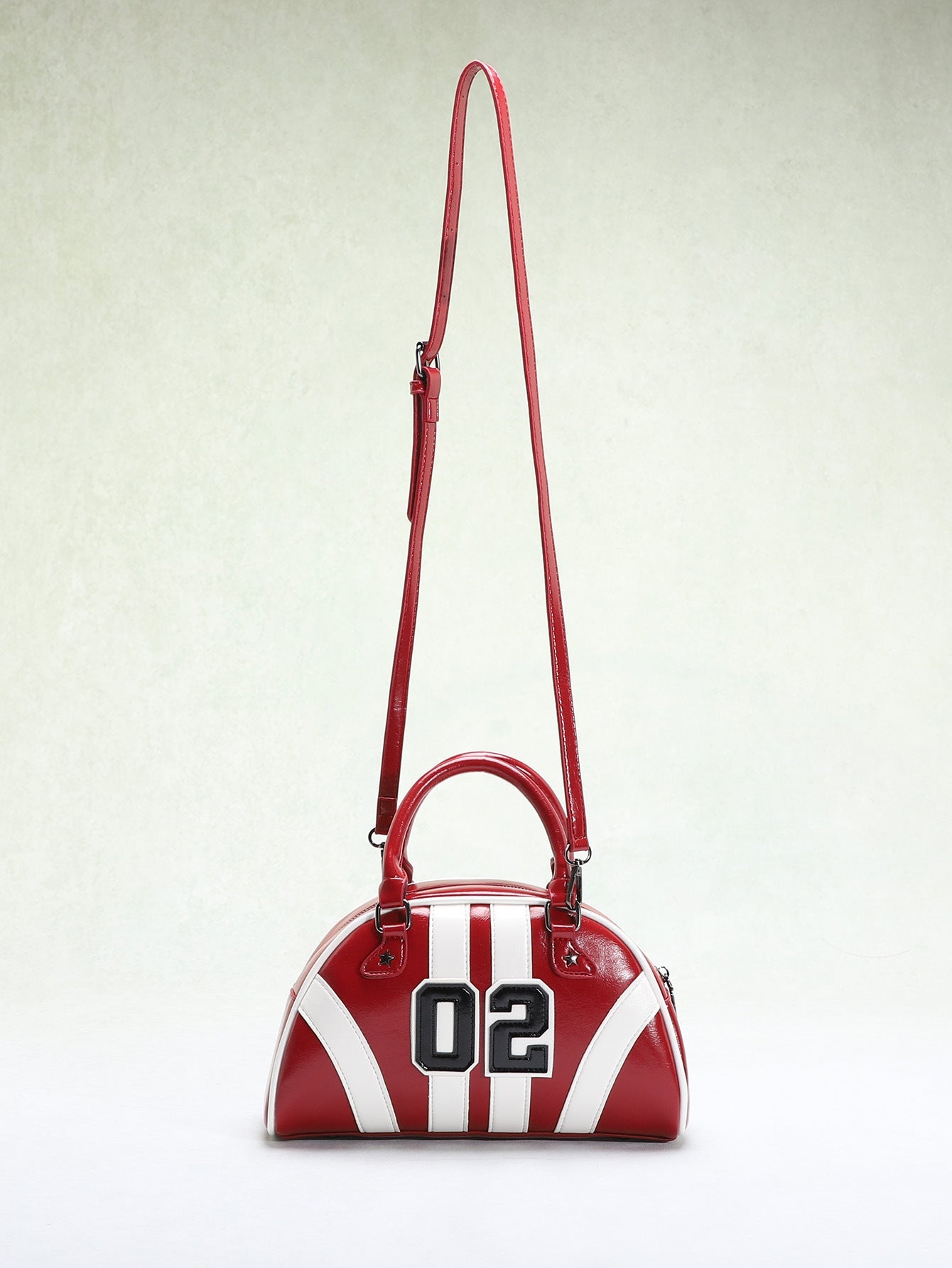 Bowling Style Color Block Handbag Trendy Casual Tote