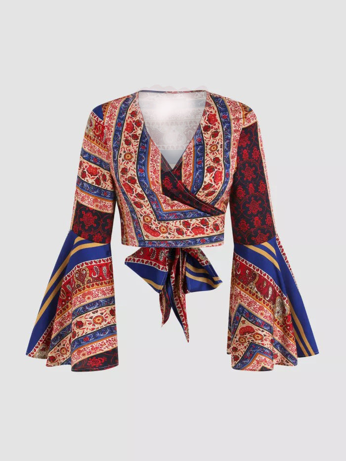 Resort Style Long Sleeve Top Shirt