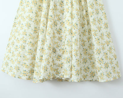 Vintage Floral Halter V-Neck Maxi Dress