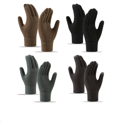 Touchscreen Winter Knitted Gloves Thicker Casual Insulated