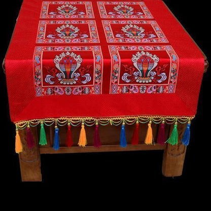 Tibetan-Style Folk Wind Tablecloth Custom Retro Long Table Tea Tablecloth Buddha Hall Decoration For Tablecloth Buddha Tablecloth