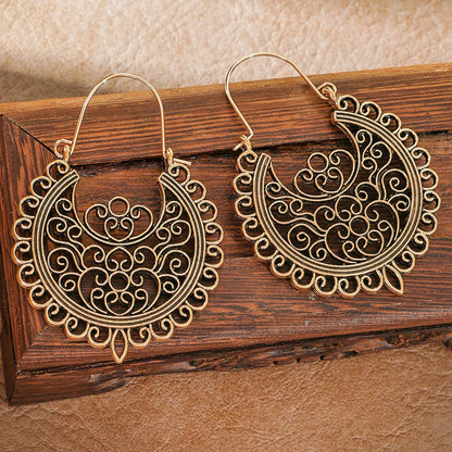 Bohemian Tassel Earrings Geometric Wood Beads Handmade Jewelry
