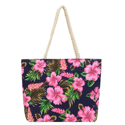 Fashionable Floral Canvas Tote Bag for Women