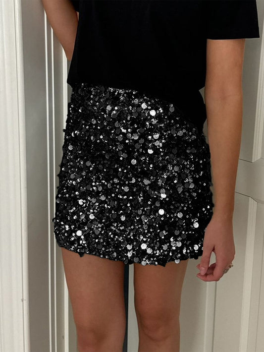 Elegant Sequin Bodycon Skirt for Women