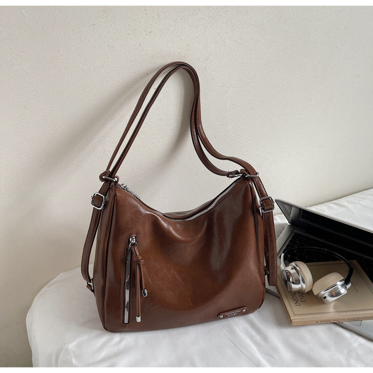 Retro Large Tote Bag for Women Stylish Casual Shoulder Bag