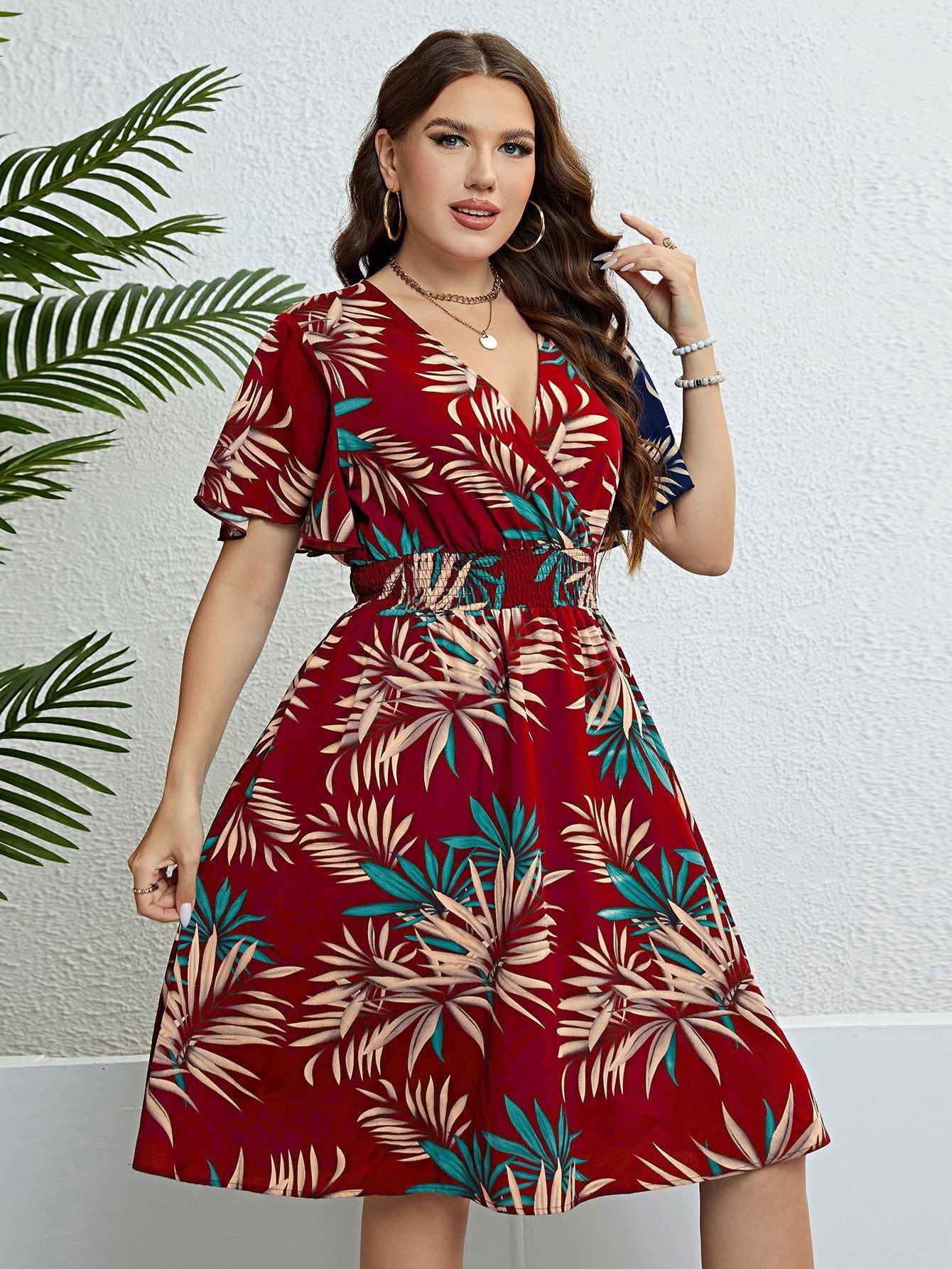 Summer V-Neck A-Line Dress for Women