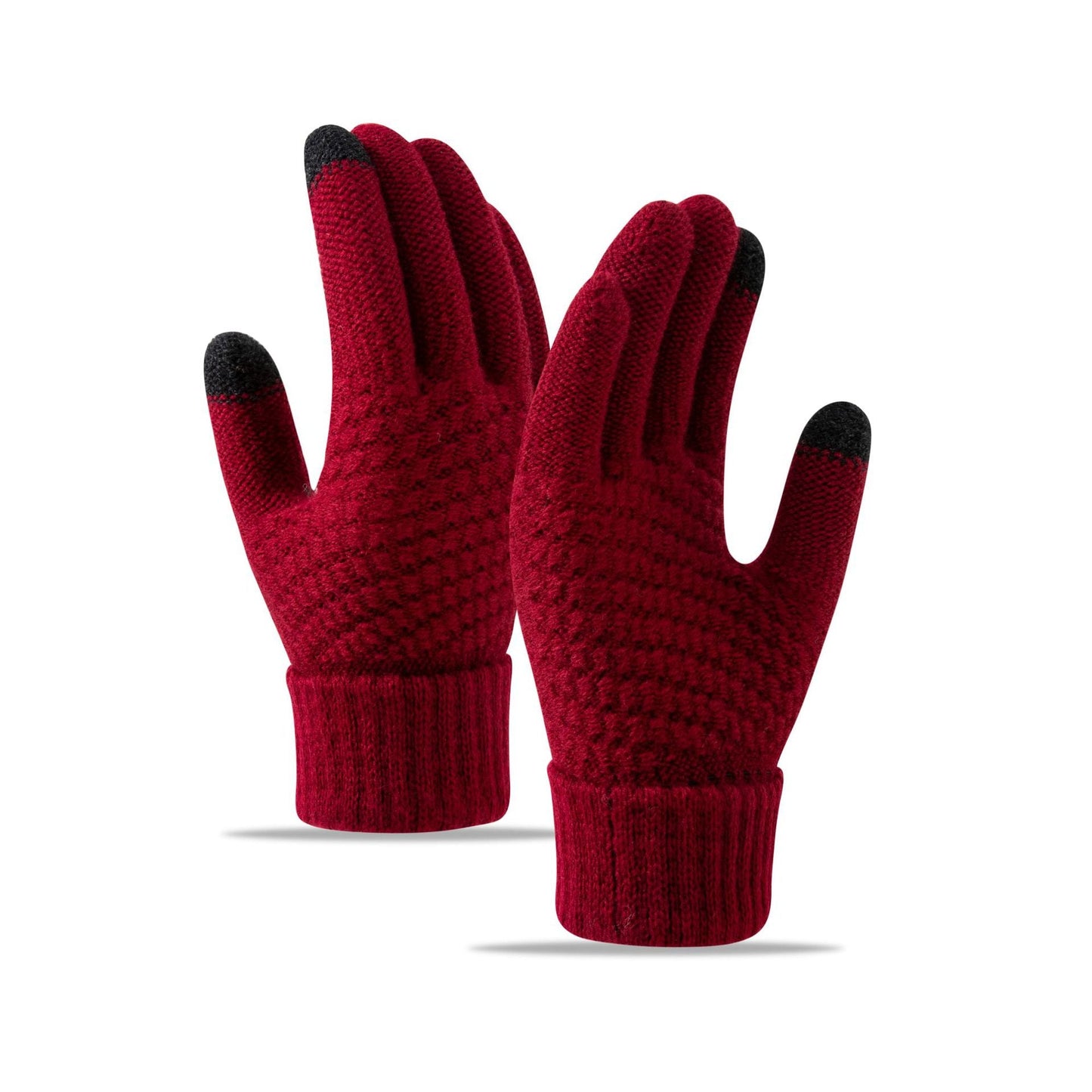 Warm Knitted Touchscreen Gloves for Winter Cycling
