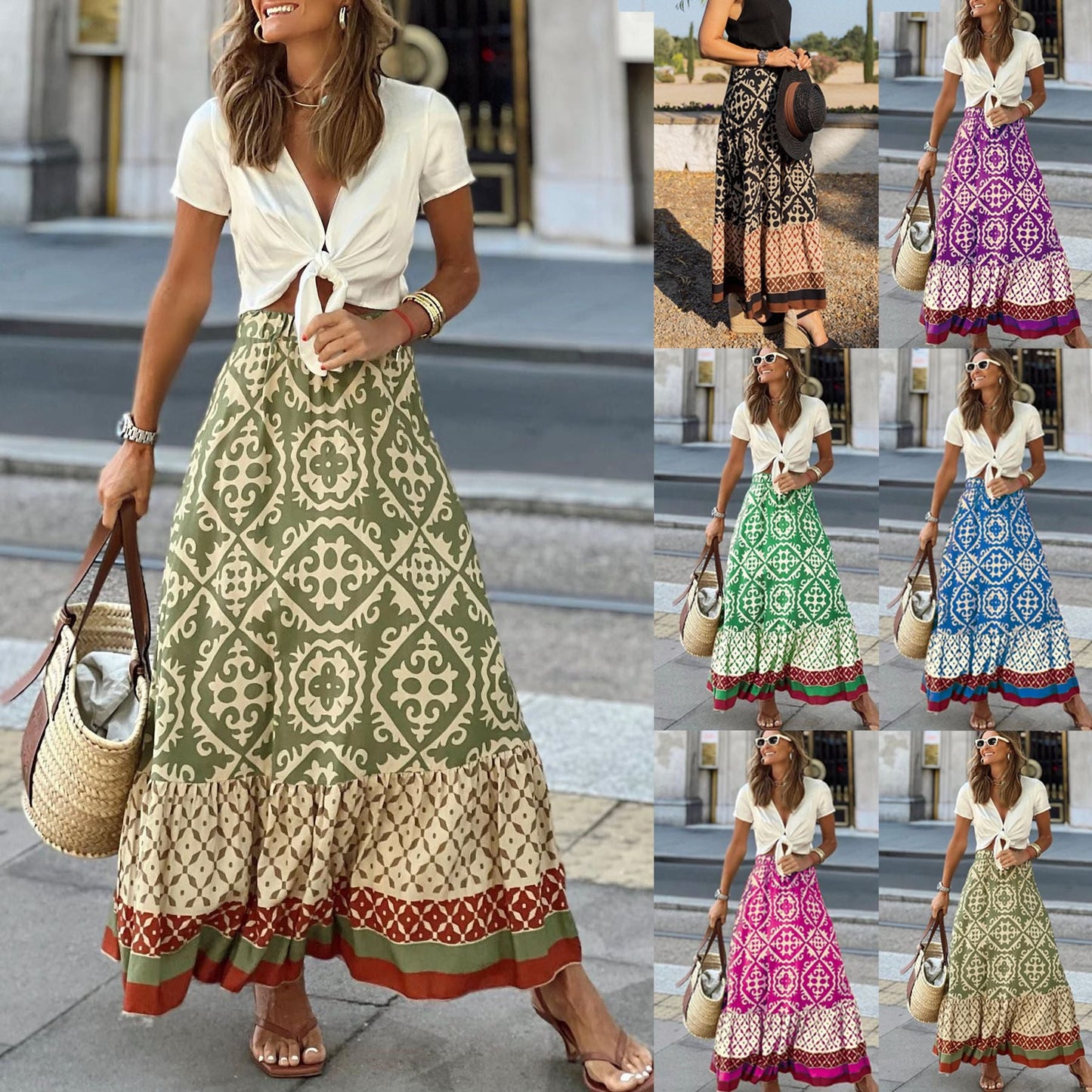 New Fashion Positioning Skirt Ins Casual Loose Holiday Skirt Women