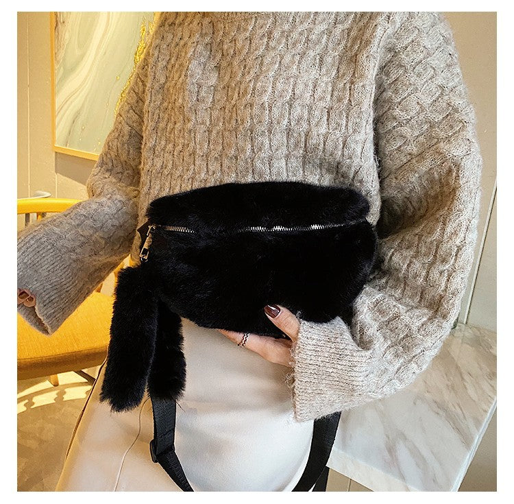 Trendy Plush Crossbody Bag for Women