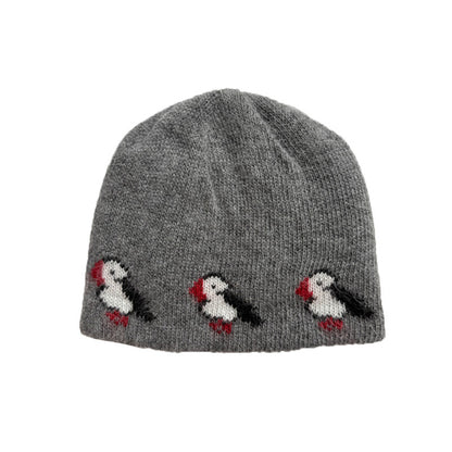 Knitted Bird Pattern Wool Beanie for Women