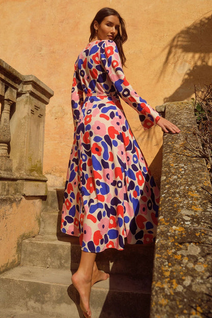 Bohemian Women'S V-Neck Print Sexy Dress