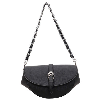 Fashionable Saddle Bag with Chain Strap