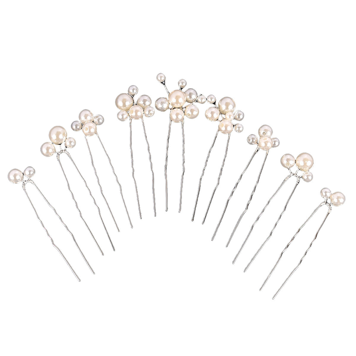 Bridal Pearl Hair Clips Vintage Leaf Hair Accessories