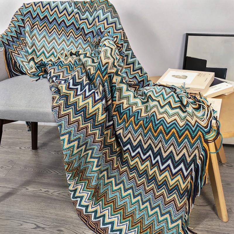Bohemia Sofa Blanket Cover Blanket Summer Knitted Blanket Air Conditioning Blanket