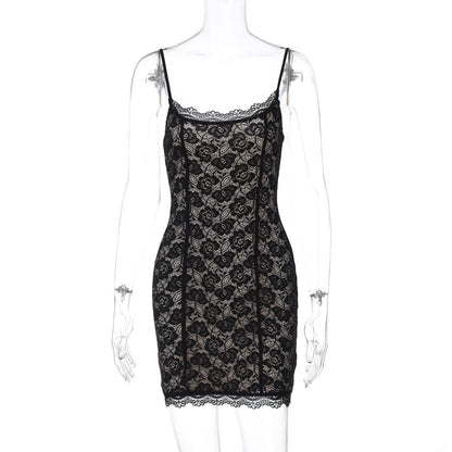 Sexy Lace Bodycon Dress with Spaghetti Straps