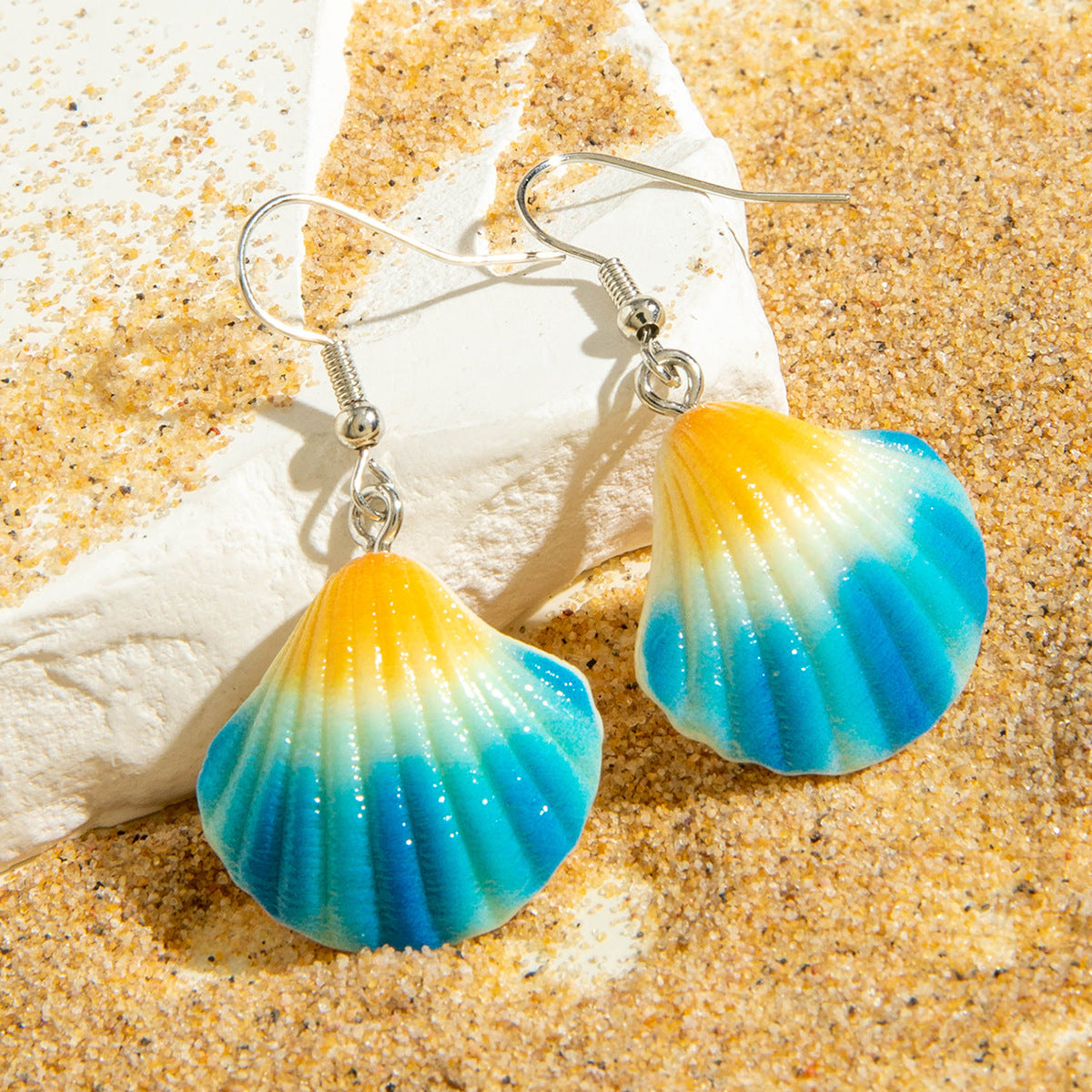 Bohemian Resin Starfish Earrings Ocean-Inspired Jewelry