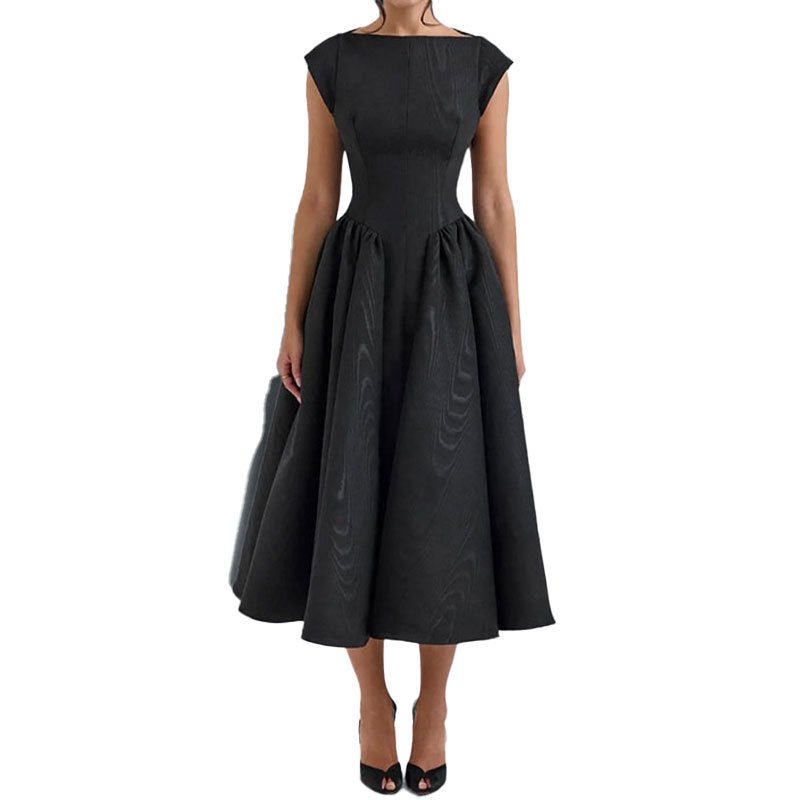 Elegance Backless Midi Dress Casual Slim Fit