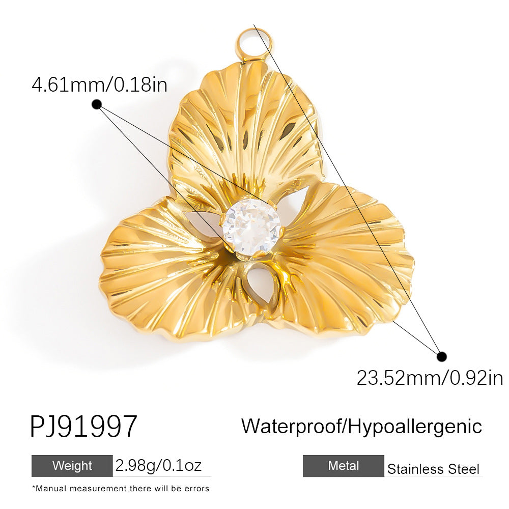 DIY Heart Butterfly Pendant Stainless Steel Jewelry Accessories