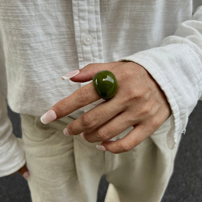 Elegant Resin Arc Bracelets And Acrylic Rings