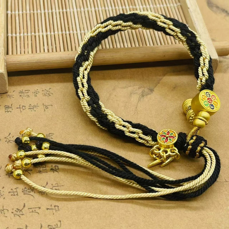 Tibet Hand-Woven Diamond Rope Hand Rope Bracelet Jewelry Gifts
