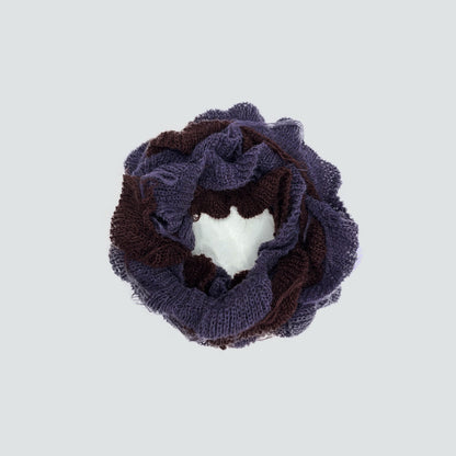 Spiral Knit Wool Blend Scarf with Fringe for Unisex