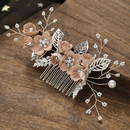 Floral Hair Combs for Weddings and Parties, Elegant Kids Hair Accessories