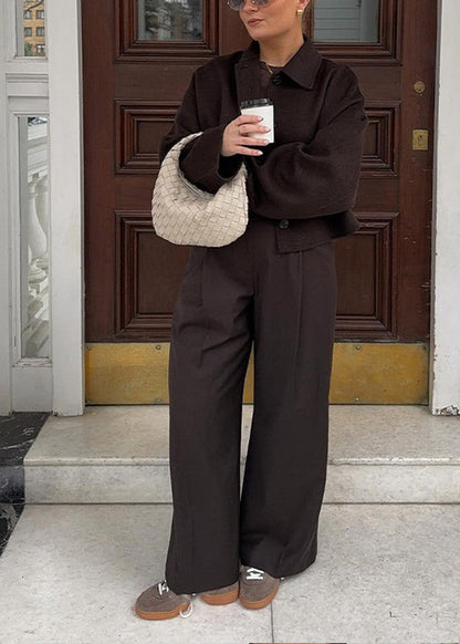 Cropped Wool-Blend Jacket With Boxy Silhouette