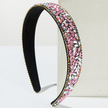 Trendy Baroque Colorful Rhinestone Headband for Women