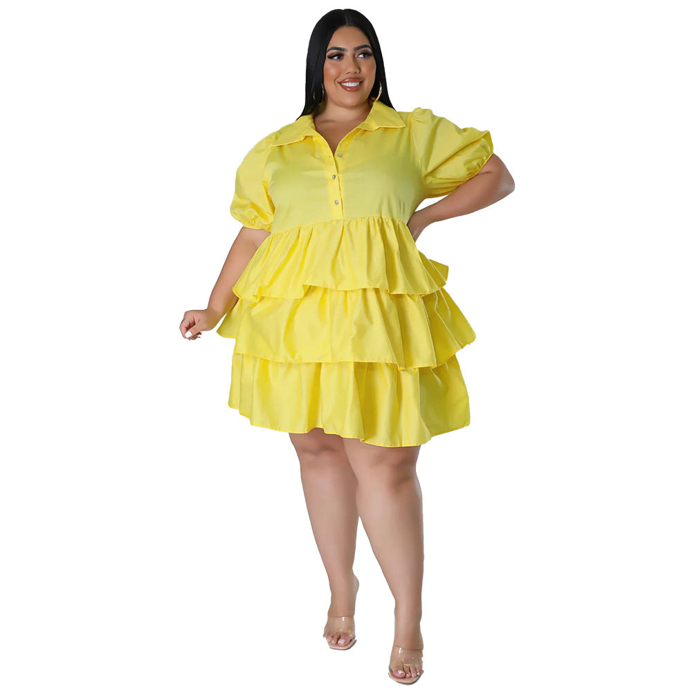 Casual Loose Fit Plus Size Sexy Dress
