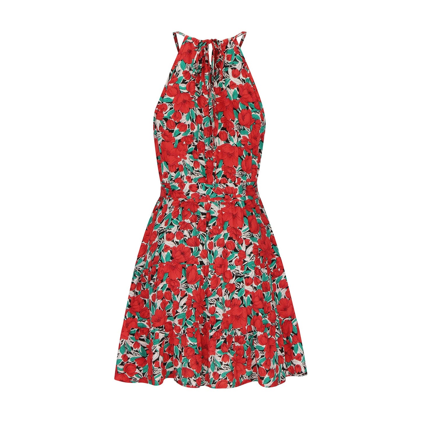 Spring/Summer Leisure Ruffle Edge Big Display Fragmented Flower Dress Holiday Dress