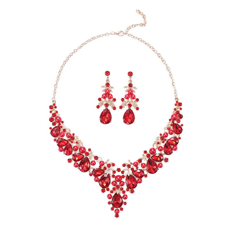 Elegant Alloy Necklace and Earring Set for Women