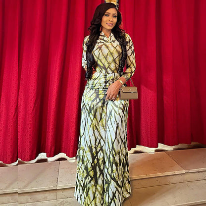 Floral Print Fresh Fit Long Sleeve Two-Piece Set