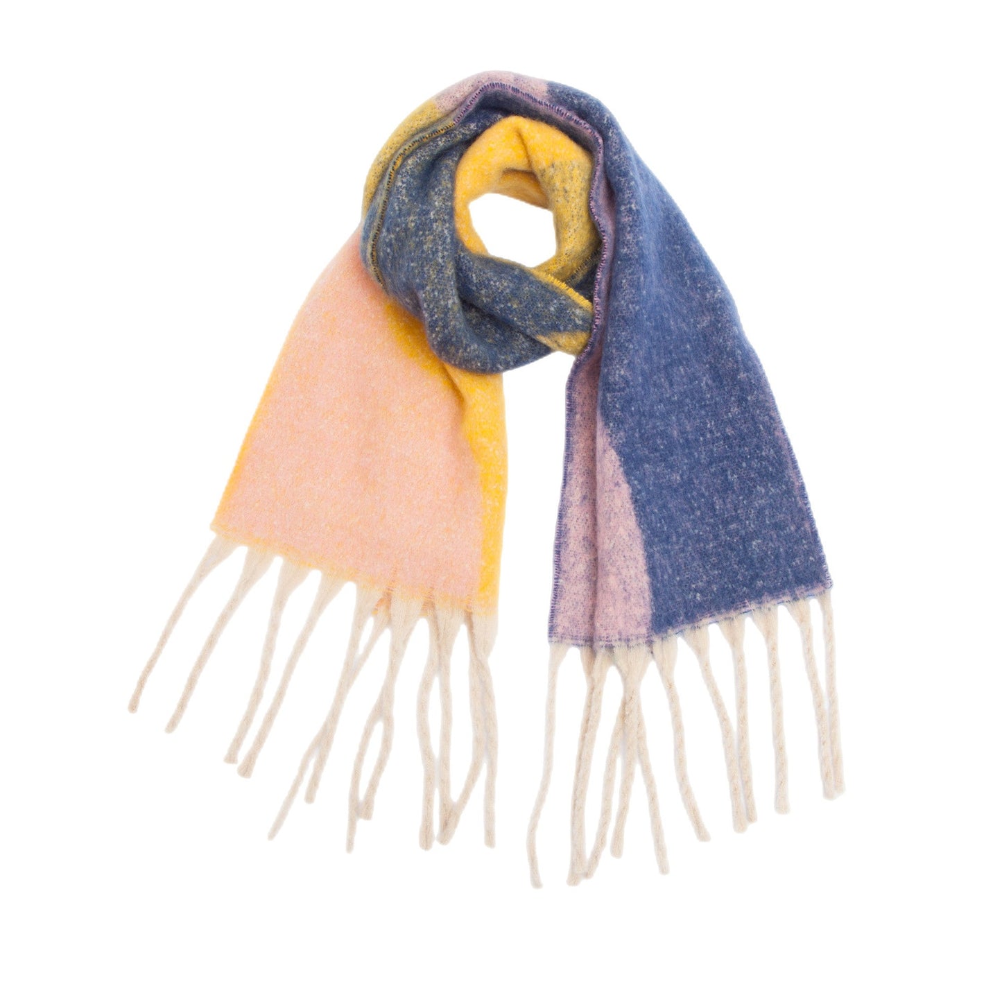 Irregular Print Tassel Vintage Scarf