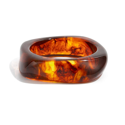 Retro Gradient Half-Transparent Resin Bracelet Minimalist Design