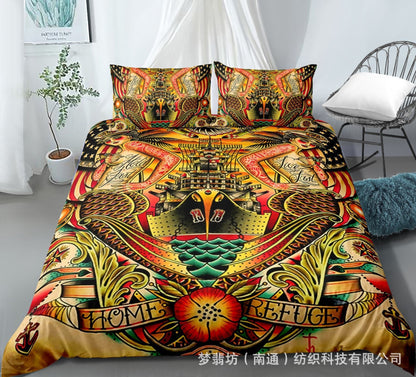 Selling 3D Printed Bohemian Bed Indian Pattern 2Pcs/3Pcs Set