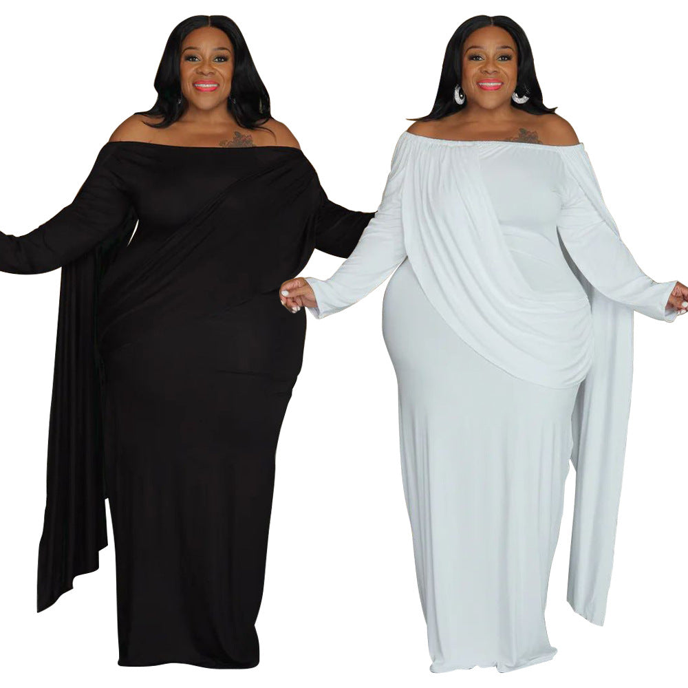 Off-Shoulder Long Sleeve Bodycon Dress