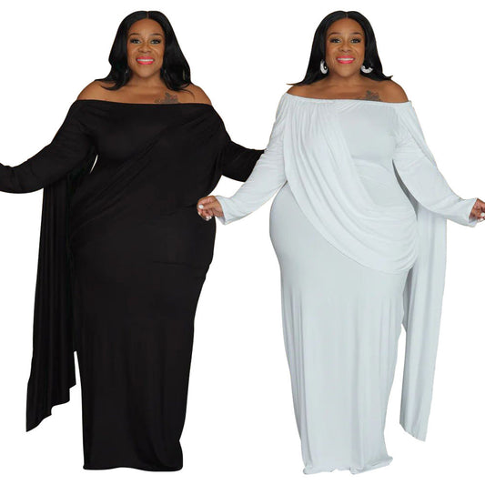 Off-Shoulder Long Sleeve Bodycon Dress