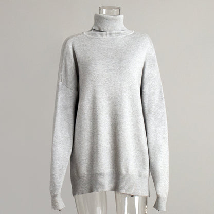 Cozy Turtleneck Knit Sweater Casual All-Season Pullover