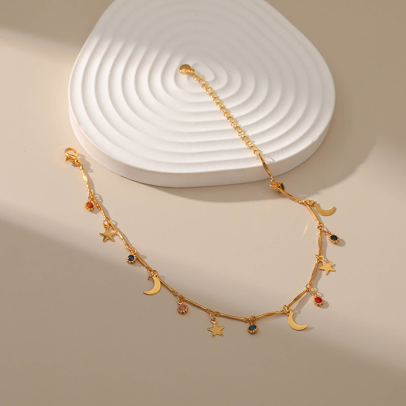 Star Moon Pendant Sweet Chain Anklets