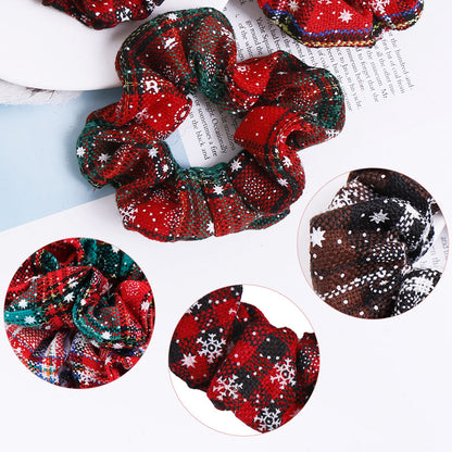 Christmas Snowflake Elastic Knit Hair Tie