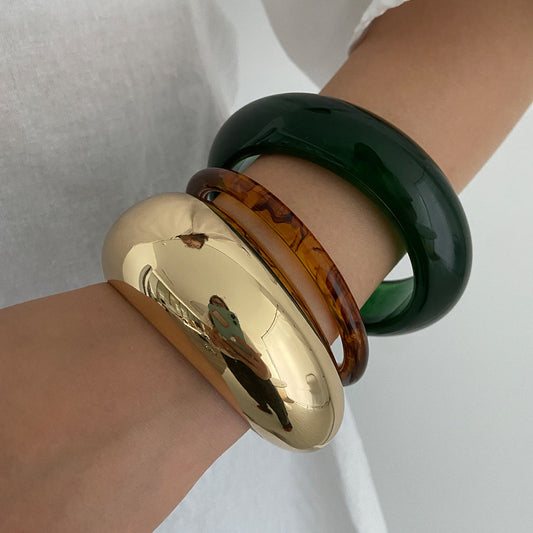 French Retro Enamel Gradient Round Bracelet