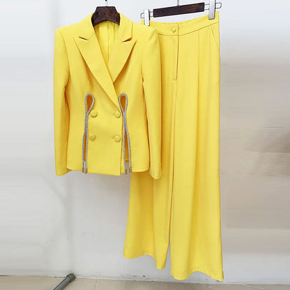 Cutout Pantsuit Set Stylish Two-Piece Outfit