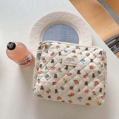 Cosbai - Floral Storage Purse Cosmetic Bag