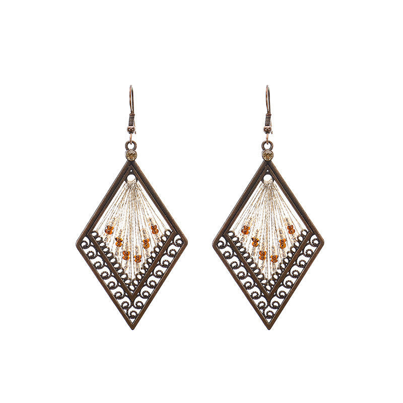 Vintage Water Drop Earrings Handmade Alloy Fashion Jewelry