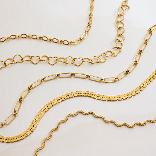 Simple Geometric Gold Plated Choker Necklace