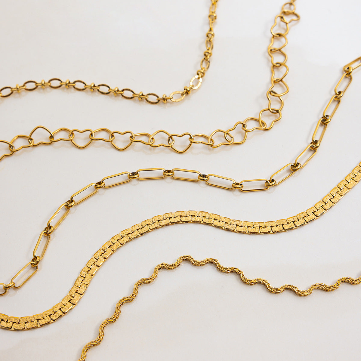 Simple Geometric Gold Plated Choker Necklace