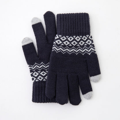Winter Touchscreen Gloves Warm Acrylic Knitted Cycling Gloves